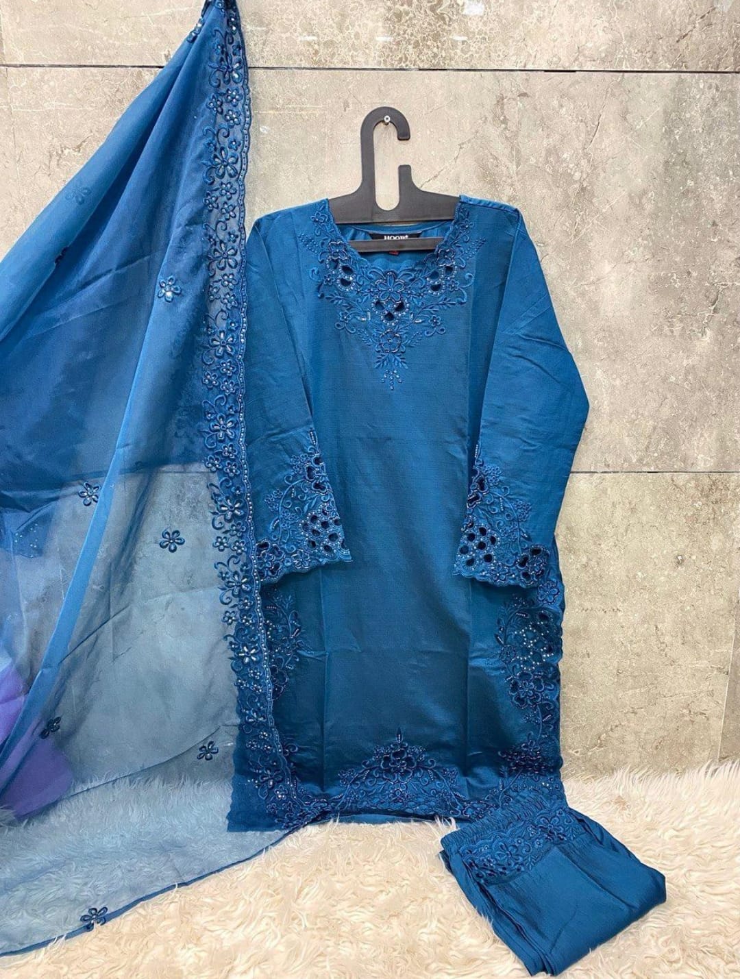 Pakistani Cristal Stitched Suit, READYMADE