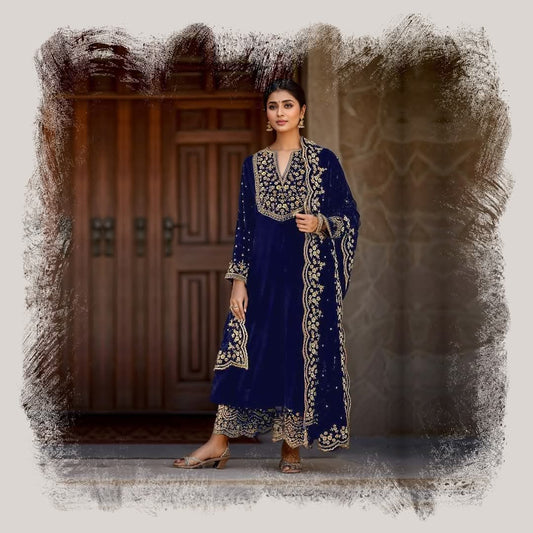 Full Stitched Pakistani suit, Gold Front Work, Readymade