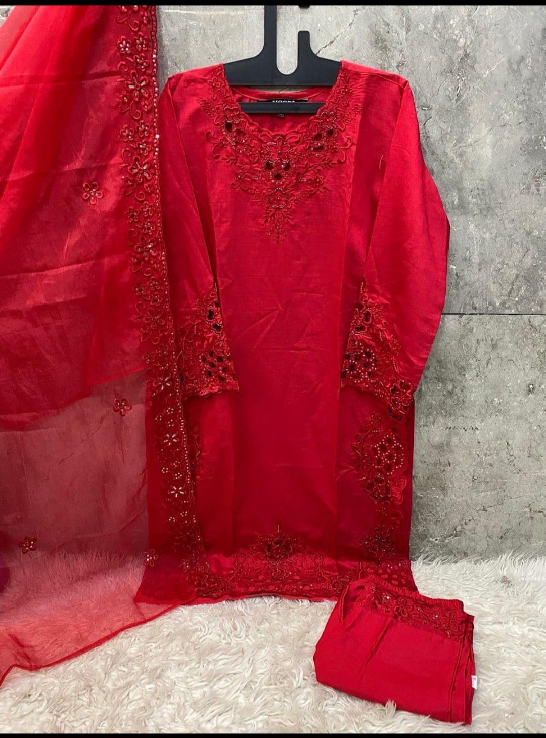 Pakistani Cristal Stitched Suit, READYMADE